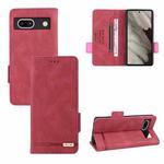 For Google Pixel 7a Magnetic Clasp Leather Phone Case(Red)