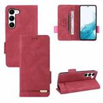 For Samsung Galaxy S23 5G Magnetic Clasp Leather Phone Case(Red)