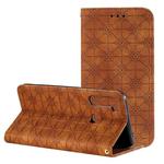 For Xiaomi Redmi Note 8T Lucky Flowers Embossing Pattern Magnetic Horizontal Flip Leather Case with Holder & Card Slots(Brown)