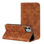 For iPhone 11 Lucky Flowers Embossing Pattern Magnetic Horizontal Flip Leather Case with Holder & Card Slots(Brown)