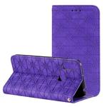 For Huawei Honor 8A 2020 / Y6 2019 Lucky Flowers Embossing Pattern Magnetic Horizontal Flip Leather Case with Holder & Card Slots(Purple)
