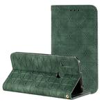 For Huawei Honor 8A 2020 / Y6 2019 Lucky Flowers Embossing Pattern Magnetic Horizontal Flip Leather Case with Holder & Card Slots(Dark Green)
