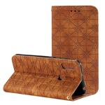 For Huawei Honor 8A 2020 / Y6 2019 Lucky Flowers Embossing Pattern Magnetic Horizontal Flip Leather Case with Holder & Card Slots(Brown)