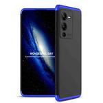 For vivo V25 Pro GKK Three Stage Splicing Full Coverage PC Phone Case(Black Blue)