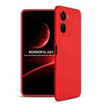 For vivo Y16 GKK Three Stage Splicing Full Coverage PC Phone Case(Red)