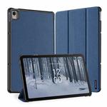 For Nokia T21 DUX DUCIS Domo Series Magnetic Flip Leather Tablet Case(Blue)