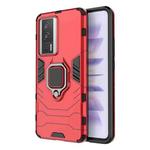For Xiaomi Redmi K60 Pro Magnetic Ring Holder PC + TPU Phone Case(Red)