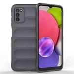 For Samsung Galaxy A03s India Version Magic Shield TPU + Flannel Phone Case(Dark Grey)