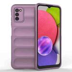 For Samsung Galaxy A03s India Version Magic Shield TPU + Flannel Phone Case(Purple)