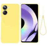 For Realme 10 4G Color Liquid Silicone Phone Case(Yellow)