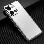 For OPPO Reno9 Pro Frosted Metal Phone Case(Silver)