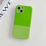 For iPhone 14 3 in 1 Liquid Silicone Phone Case(Light Green)