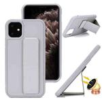 For iPhone 14 Pro Max Skin Feel Wrist Holder Phone Case(Grey)