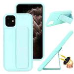 For iPhone 13 Pro Max Skin Feel Wrist Holder Phone Case(Mint Green)