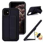 For iPhone 12 Skin Feel Wrist Holder Phone Case(Black)