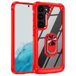 For Samsung Galaxy S23 5G TPU + PC Lens Protection Phone Case with Ring Holder(Red)