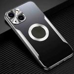 For iPhone 14 Aluminum Alloy + TPU Phone Case(Black Silver)