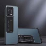 For Xiaomi 13 Frosted Holder Phone Case(Sea Blue Grey)