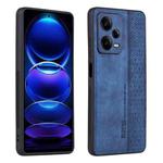 For Xiaomi Redmi Note 12 Pro+ China AZNS 3D Embossed Skin Feel Phone Case(Sapphire Blue)