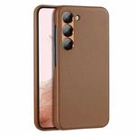For Samsung Galaxy S23 5G DUX DUCIS Grit Series Leather Texture Phone Case(Brown)