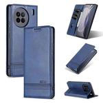 For vivo X90 AZNS Magnetic Calf Texture Flip Leather Phone Case(Dark Blue)