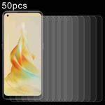 For OPPO Reno8 T 4G 50pcs 0.26mm 9H 2.5D Tempered Glass Film