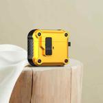 For AirPods 3 Eagle Shockproof Earphone Protective Case with Switch(Yellow)