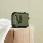 For AirPods 3 Eagle Shockproof Earphone Protective Case with Switch(Army Green)
