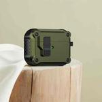 For AirPods Pro 2 Eagle Shockproof Earphone Protective Case with Switch(Army Green)