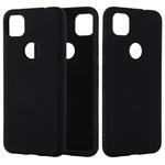 For Google Pixel 4a Pure Color Liquid Silicone Shockproof Full Coverage Case(Black)
