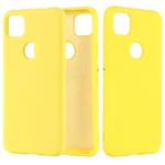 For Google Pixel 4a Pure Color Liquid Silicone Shockproof Full Coverage Case(Yellow)