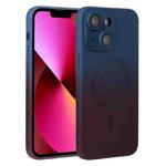 For iPhone 13 Liquid TPU Silicone Gradient MagSafe Phone Case(Blue Purple)