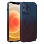 For iPhone 12 Liquid TPU Silicone Gradient MagSafe Phone Case(Blue Purple)