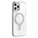 For iPhone 12 Pro Skin Feel MagSafe Shockproof Phone Case with Holder(White)