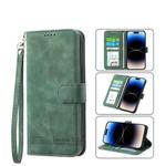 For iPhone 13 Dierfeng Dream Line TPU + PU  Leather Phone Case(Green)