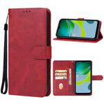 For Motorola Moto E13 Leather Phone Case(Red)