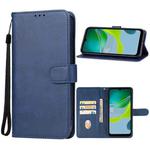 For Motorola Moto E13 Leather Phone Case(Blue)