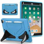 For iPad 9.7 2018/2017 / Pro 9.7 2016 / Air 2 Silicone + PC Shockproof Protective Tablet Case(Light Blue+Black)