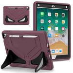 For iPad 9.7 2018/2017 / Pro 9.7 2016 / Air 2 Silicone + PC Shockproof Protective Tablet Case(Plum Black)