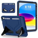 For iPad 10th Gen 10.9 2022 Silicone + PC Shockproof Protective Tablet Case(Navy Blue+Black)