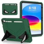 For iPad 10th Gen 10.9 2022 Silicone + PC Shockproof Protective Tablet Case(Green+Black)