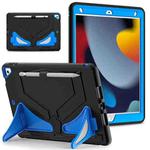 For iPad 10.2 2021 / 2020 / 2019 Silicone + PC Shockproof Protective Tablet Case(Black+Blue)