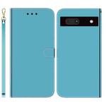 For Google Pixel 7a Imitated Mirror Surface Flip Leather Phone Case(Blue)