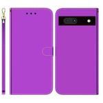 For Google Pixel 7a Imitated Mirror Surface Flip Leather Phone Case(Purple)