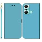 For Infinix Hot 20 Play Imitated Mirror Surface Flip Leather Phone Case(Blue)