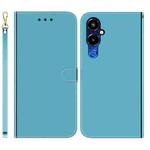 For Tecno Pova 4 Pro Imitated Mirror Surface Flip Leather Phone Case(Blue)
