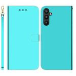 For Samsung Galaxy A34 5G Imitated Mirror Surface Flip Leather Phone Case(Mint Green)