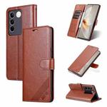 For Vivo S16 / S16 Pro AZNS Sheepskin Texture Flip Leather Phone Case(Brown)