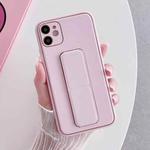 For iPhone 12 Electroplated Wrist Holder Phone Case(Pink)