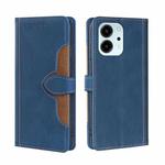 For Honor 80 SE Skin Feel Magnetic Buckle Leather Phone Case(Blue)